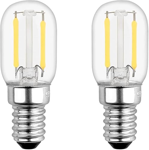 Yi Lighting T22 T7 E12 - Bombillas LED de noche de 15 W, equivalente a 15 W, bombilla de sal del Himalaya 2700 K (2)