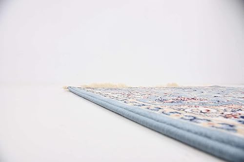 Miniatura 10 de Unique Loom Narenj Collection - Alfombra clásica con diseño de medallón, 3 x 13 pies, color azulbronceado