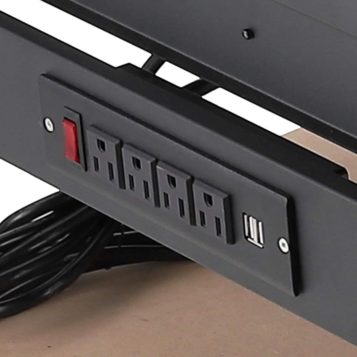 48'' Heavy-Duty 3-Tier Workbench, 1000 LBS Load Capacity, Includes Drawers, Pegboard & Power Outlets, Metal Construction for Garage, Workshop, Home