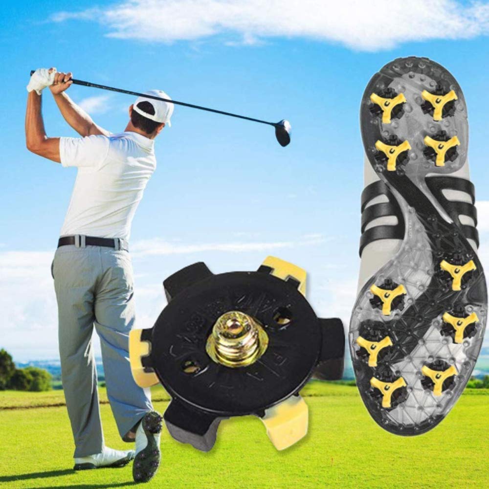 20 Universal Antideslizante Clavo para Zapato de Golf, Golf Spikes Tacos Zapatos Golf para Pinchos, Repuestos de Golf Zapatilla Pikes, Tacos,Estilo Repuesto Golf Spikes para Foot Joy