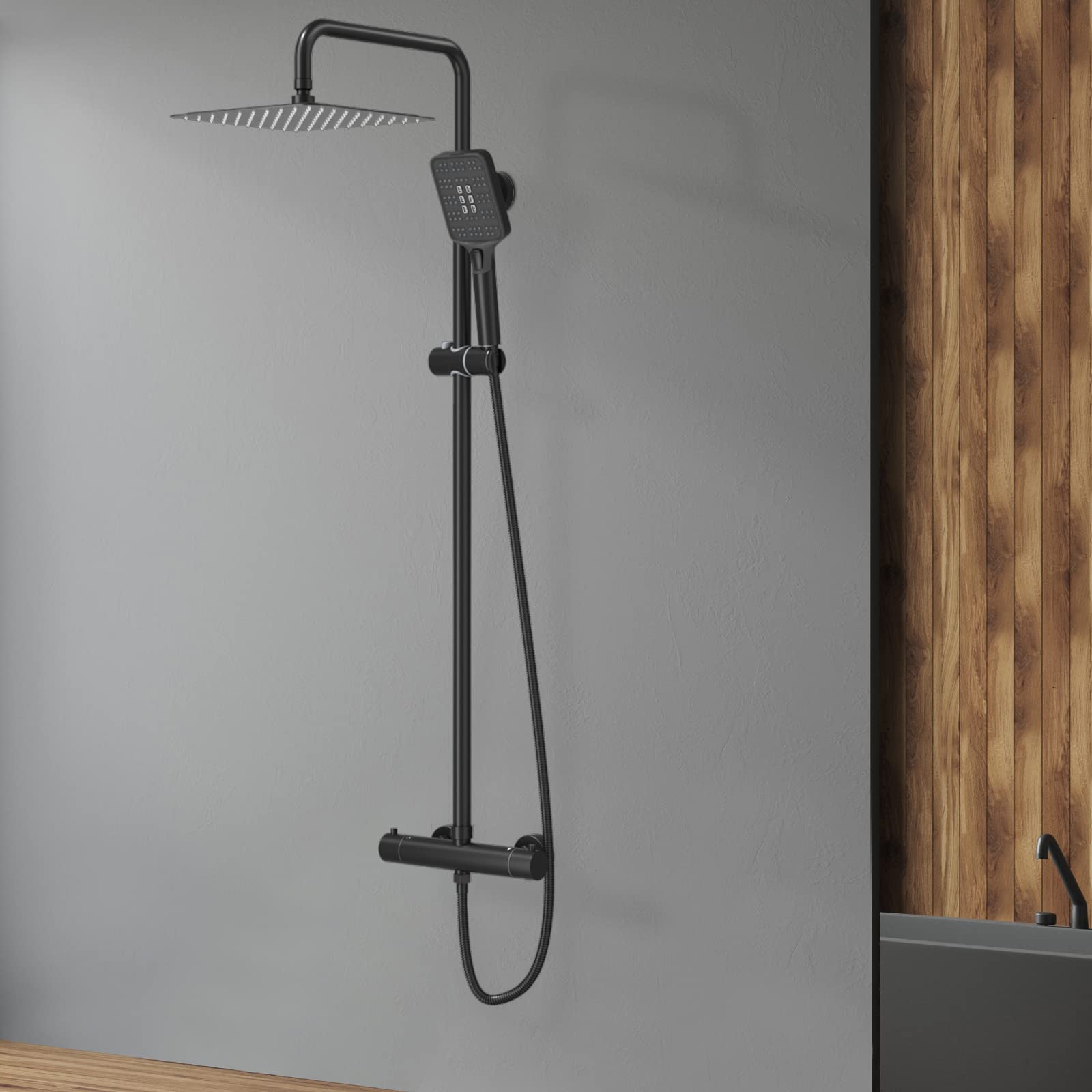 Luxe Douche Set Accessoires Plafond Multifunctionele LED Douchekop Set met regen Waterval Spray Waterkolom, Maat (700 * 380mm Luxe Douche Set Accessoires Plafond Multifunctionele LED Douchekop Set met regen Waterval Spray Waterkolom, Maat (700 * 380mm