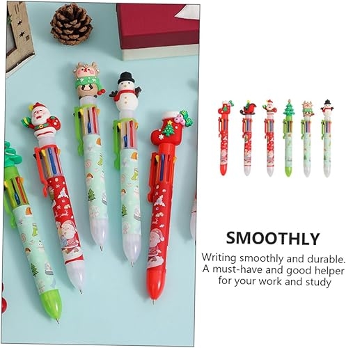 Miniatura 3 de EXCEART Ballpoint Pens 6pcs Pens Gifts Come Pen Fountain Pen Christmas Sto The Gift Office Supplies Student Stationery Plastic Cartoon Pen Child