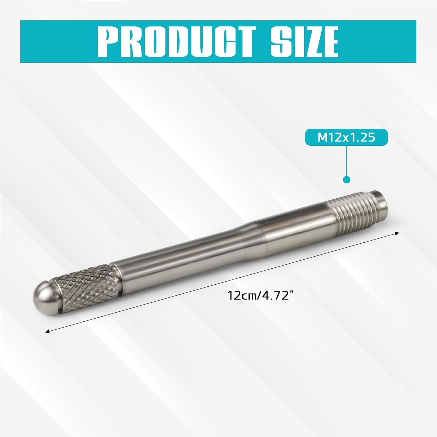 Wheel Alignment Pin, M12×1.5 Wheel Alignment Tool with Lug Bolt, Stainless Steel Wheel Hanger Rim Stud Pilot Pin Guide Studs for Tire Changing, Automotive Wheel Stud Alignment Tool (M12×1.5)