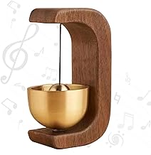 Handmade Wooden Doorbell, Beech Wood Door Chime with Magnetic Mechanism, Clear Sound Alert,