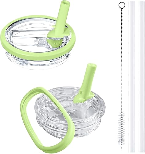 Miniatura 13 de Stanley - Paquete de 2 tapas de repuesto de 40 onzas, con tapa a prueba de fugas y popote abatible, accesorios para vasos Stanley Quencher H2.0