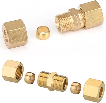 NIYATA 10Pcs 3/16 Brake Pipe Fittings,M10 Brake Pipe Fittings
