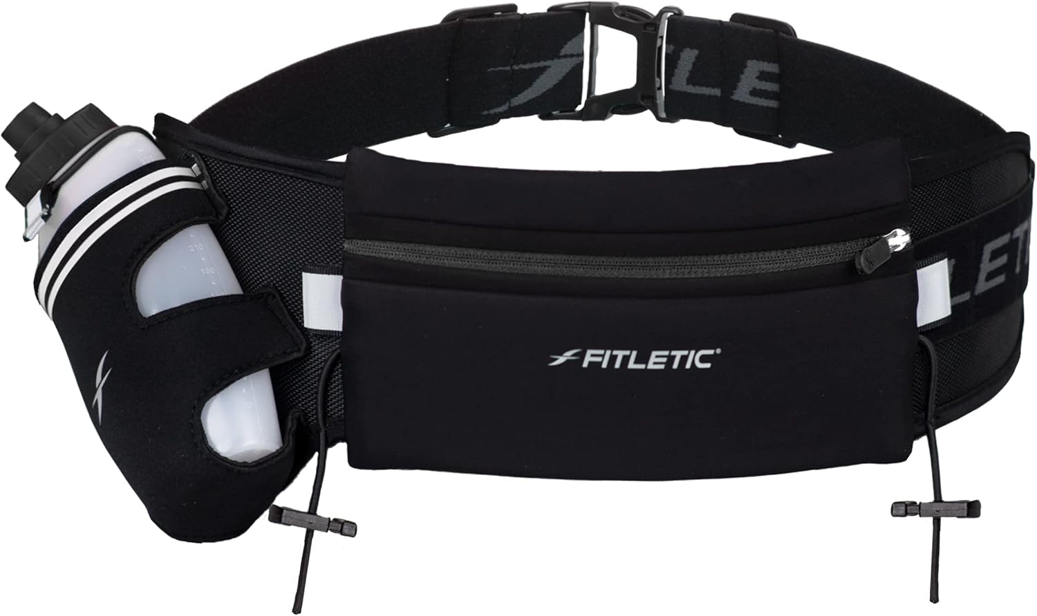 Fitletic HD12G Fully Loaded Hydration Belt | Patented Bounce Free Design for Endurance, Ironman, Triathlon, 5K, 10K, Marathon, Trail | Range of Sizes & Colors : Sports & Outdoors