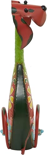 Miniatura 3 de Deco 79 Escultura decorativa de metal para jardín para interiores y exteriores, estatua de jardín con patrón floral, escultura al aire libre, 6 x 12