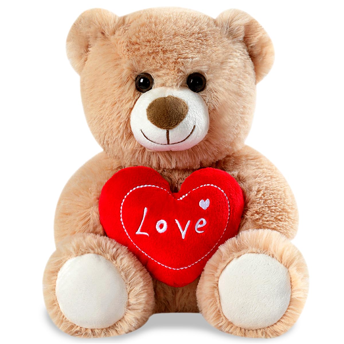 FOPSDGN Bear Stuffed Animal Plush Toy，30cm Soft Brown Bear with Red Heart You Are Special Bear for Girlfriend Plush Toys for Babies Kids Boys Girls Lover Valentines' Day Gift/Anniversary/Birthday