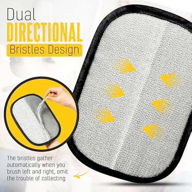 Reusable Electrostatic Pet Hair Remover Glove, Black Mesh Grooming Mitt, Magic Brush Glove Pet Hair Tool for Dogs and Cats.-YlSxNcPV
