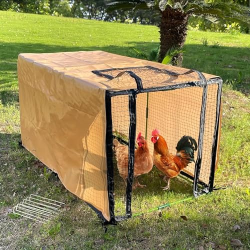 Clôture de poulailler mobile avec housse étanche - 1,26 x...