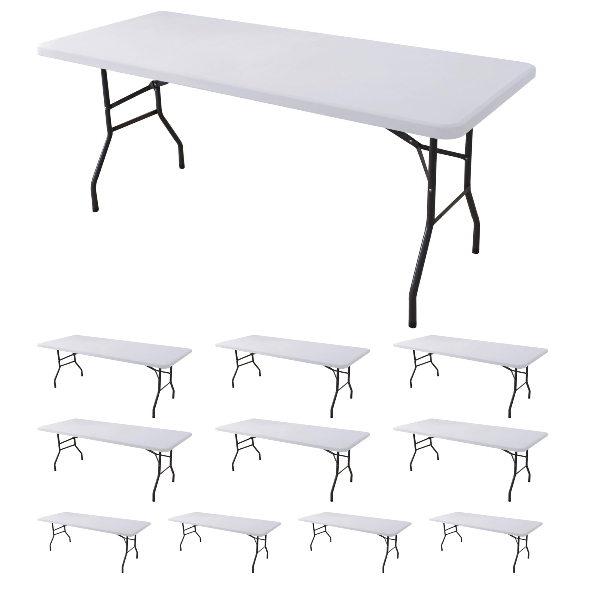 Black Fitted Tablecloth - 6ft Rectangle -14 Black Fitted Tablecloth - 6ft Rectangle -14