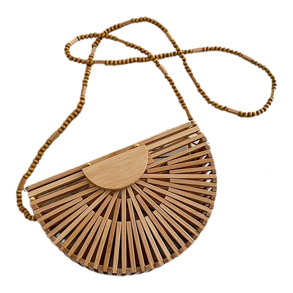 HDBD Women's Fashion Shoulder Bag Women's Bamboo Woven Summer Bohemian Shoulder Bags