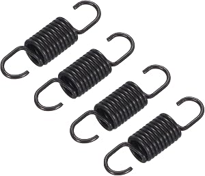 MECCANIXITY Microwave Oven Door Spring Universal Latch Spring Aluminum 7MM Compatible for Oven Stove Range Black 4PCS