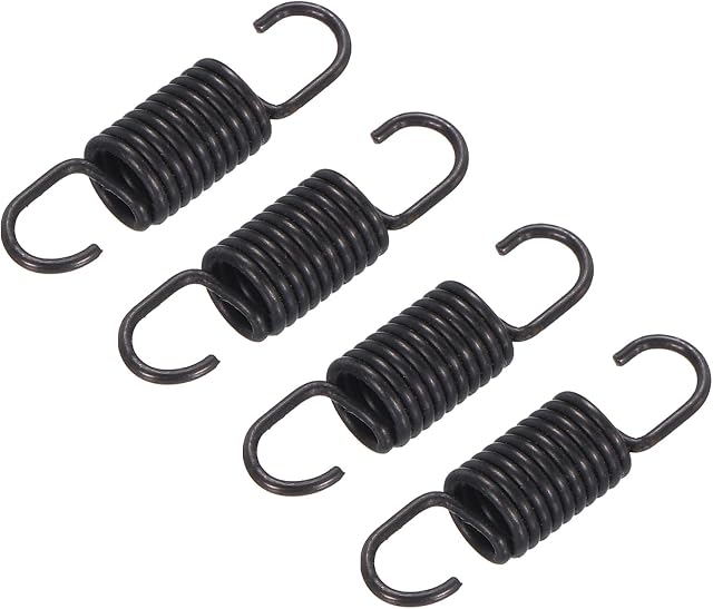 MECCANIXITY Microwave Oven Door Spring Universal Latch Spring Aluminum 7MM Compatible for Oven Stove Range Black 4PCS
