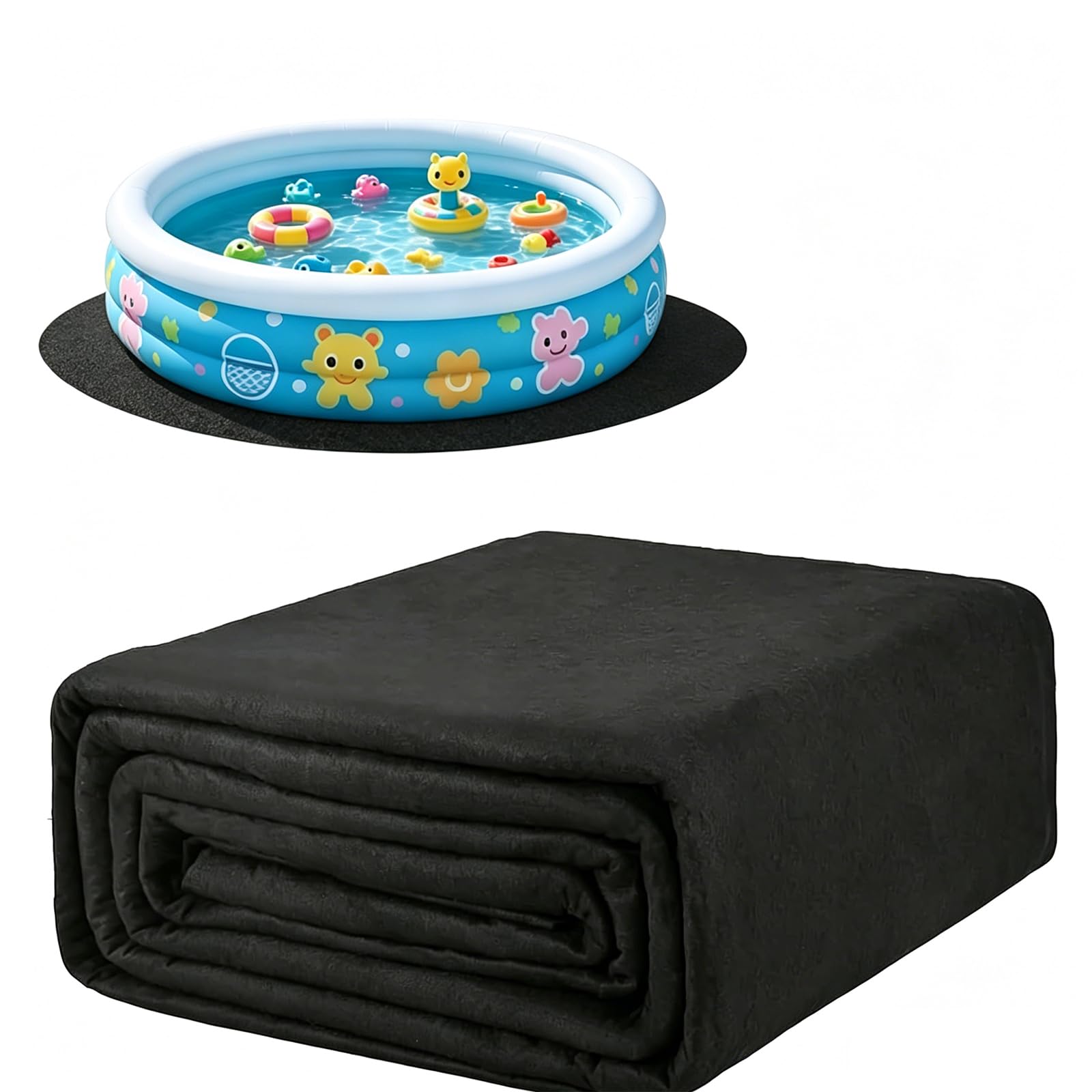 Poolunterlage Rund, Poolunterlage Outdoor Pool Matte Bodenschutzplane Swimmingpool, 3/4/5m Oberirdische Schwimmbeckenmatte, Durchstichfestes (5 m)