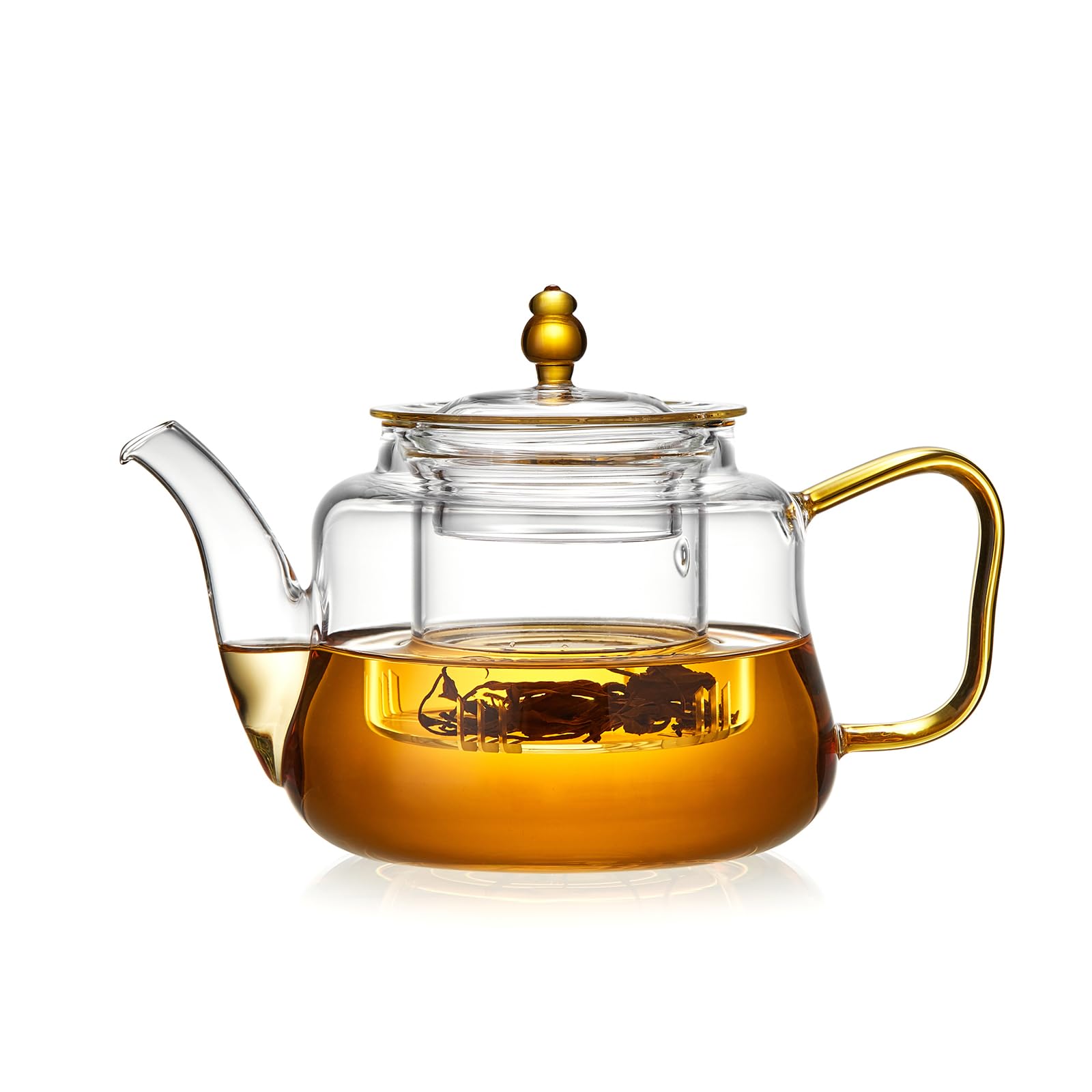 Amazon | ポカロティー ティーポット 耐熱ガラスお茶ポット 満水