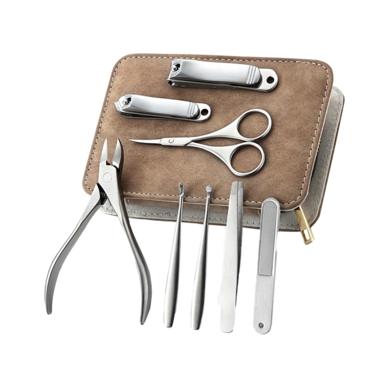 Acier Inoxydable Kit de Coupe-ongles Professionnel 8 Pièces