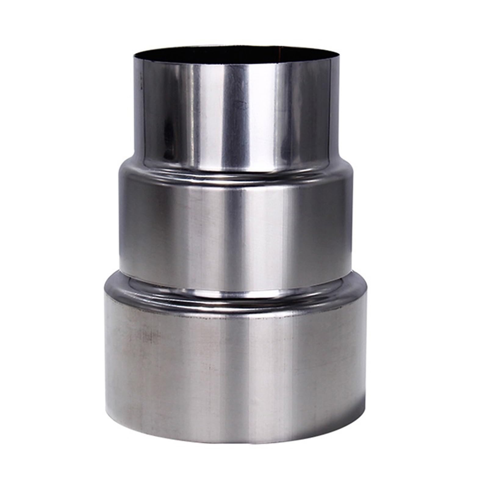 Yuahdbo One Color Chimney Adapter, Stainless Steel, Adjustable, Reducer Connector For Stove Pipe, Wood Stove, Fireplace, Flue Pipe Chimney Systems(9Cm~7Cm)