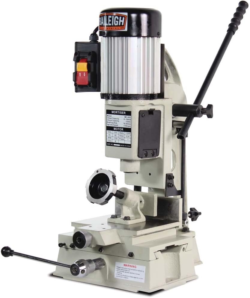 Baileigh MC-625 Bench Top Square Chisel Mortiser, 1/4' to 5/8' Chisel Capacity, 110V
