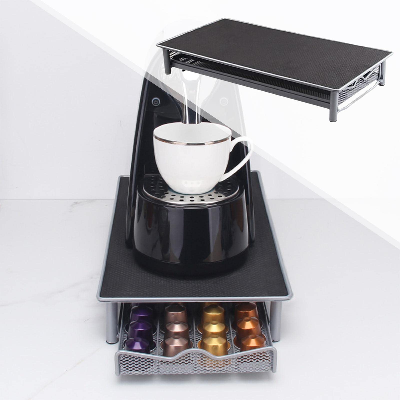 Organizer per cassetto per cialde da caffè, capacità 40 capsule, accessorio da cucina