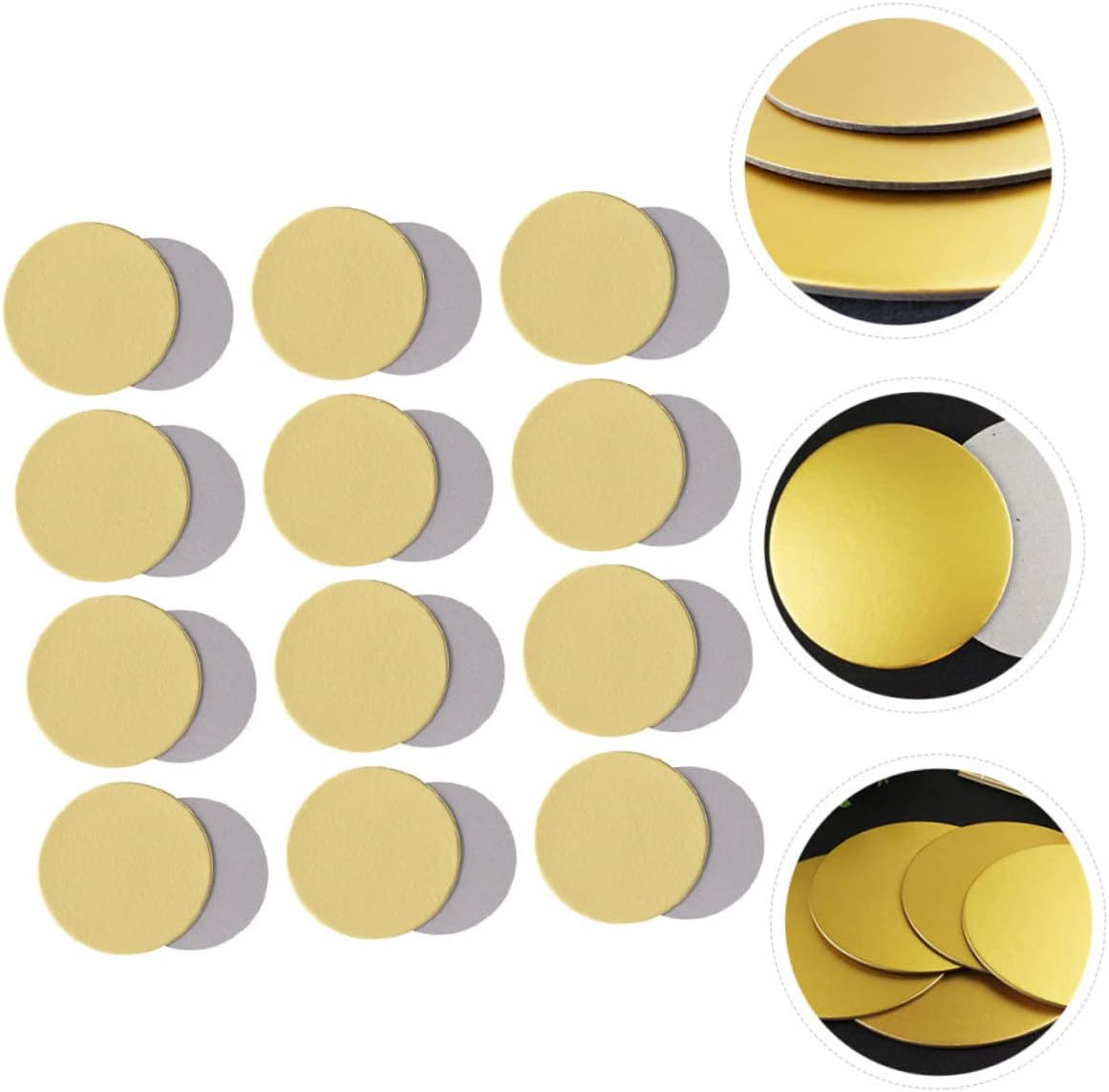 Zerodeko 12pcs Multi-tiered Cake Boards Round Paper Cake Drums Greaseproof for Storage