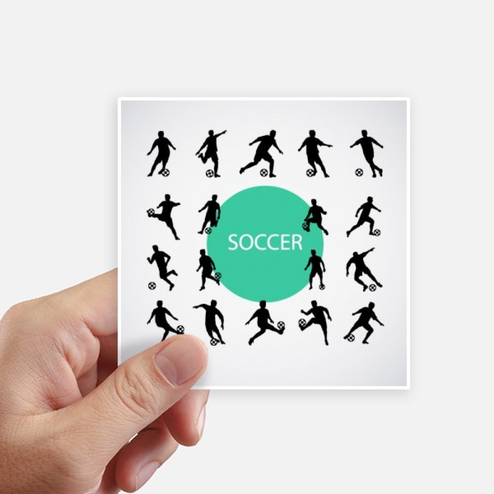 Autocollant carré football pour valise et ordinateur afin d'afficher votre passion en voyage
