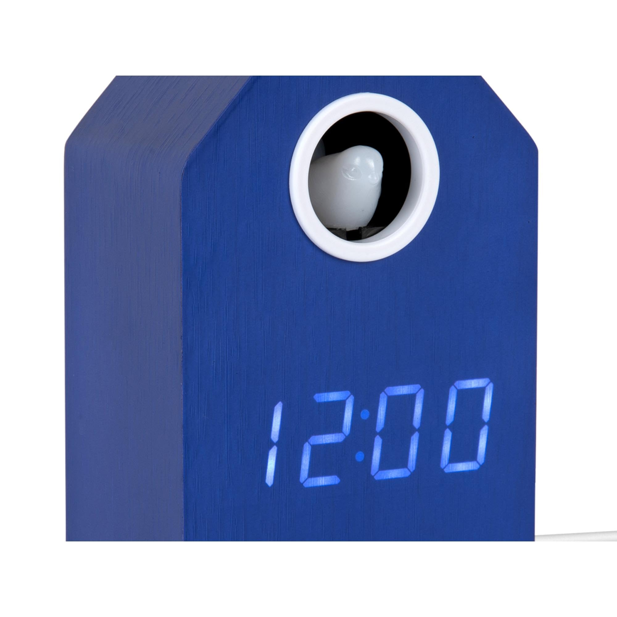 Karlsson Wecker Cuckoo Led - Blau - 9x9x15.8cm