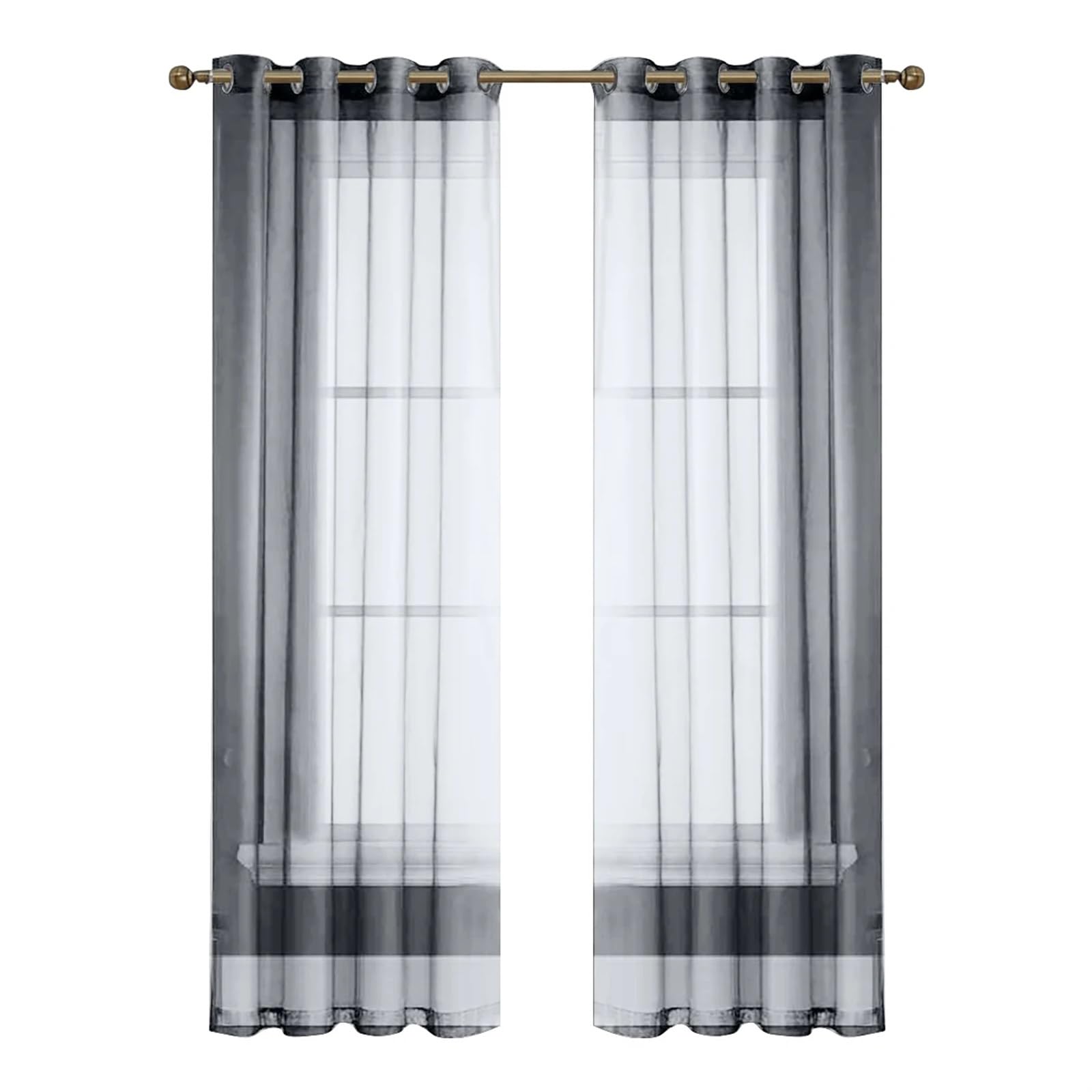 Zymjzbetic Pergola Curtain Voile Sheer Curtains Waterproof Pergola Patio for Outdoor(Grey,132x274cm)