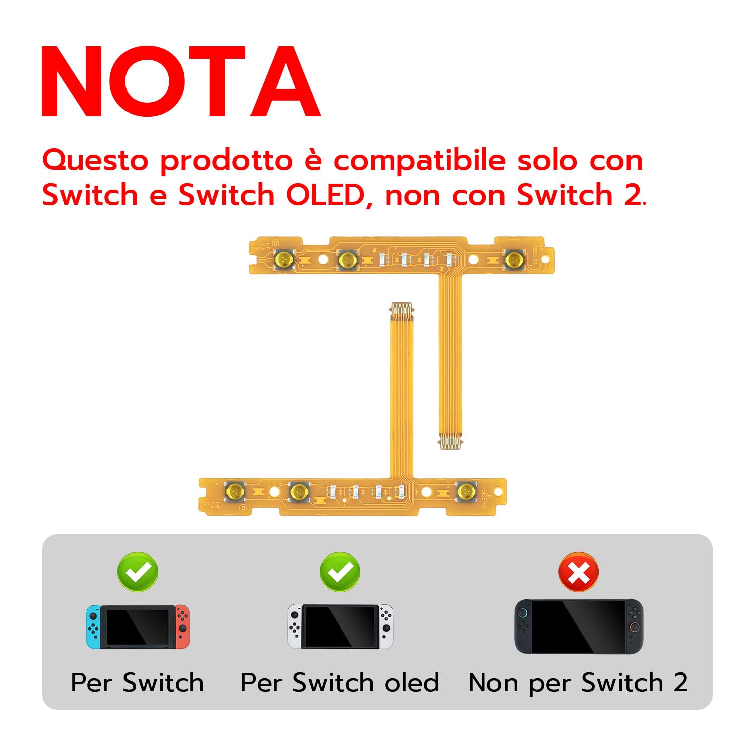 ASHATA Sostituzione Cavo SR Button Button Flex Per Game Console Pulsante Flex Na