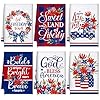 Kajaia 6 pcs 4th of july kitchen towels patriotic hand towel independence day dish towel 158 x 236 inch red white blue stripe star tea towel memorial day absorbent dishcloth for home bathroom  urban country home decor