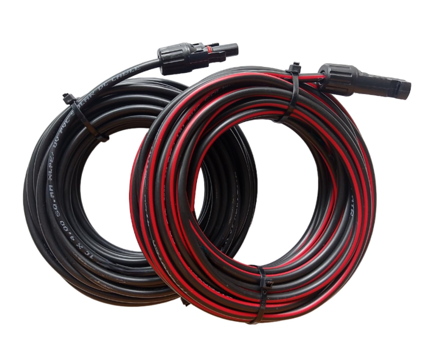 Kenbrook Solar 4 sq. mm 20 Meter DC Wire for Solar Panels (10M Red + 10M Black, With MC-4)