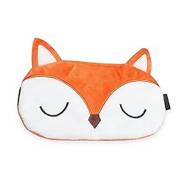 Cute Animal Sleeping Mask Soft Plush Blindfold Cute Rabbit Panda Koala Eye Cover Eyeshade for Kids Teens Girls Women (Orange Fox)