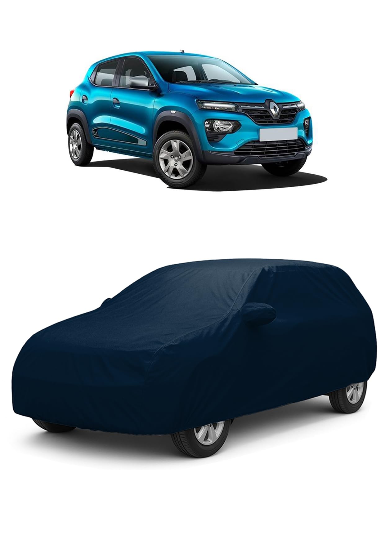 Waterproof Car Cover for Renault Kwid | All Weather Protection, UV & Dust Resistant, Scratchproof with Buckle Belt & Elastic Grip