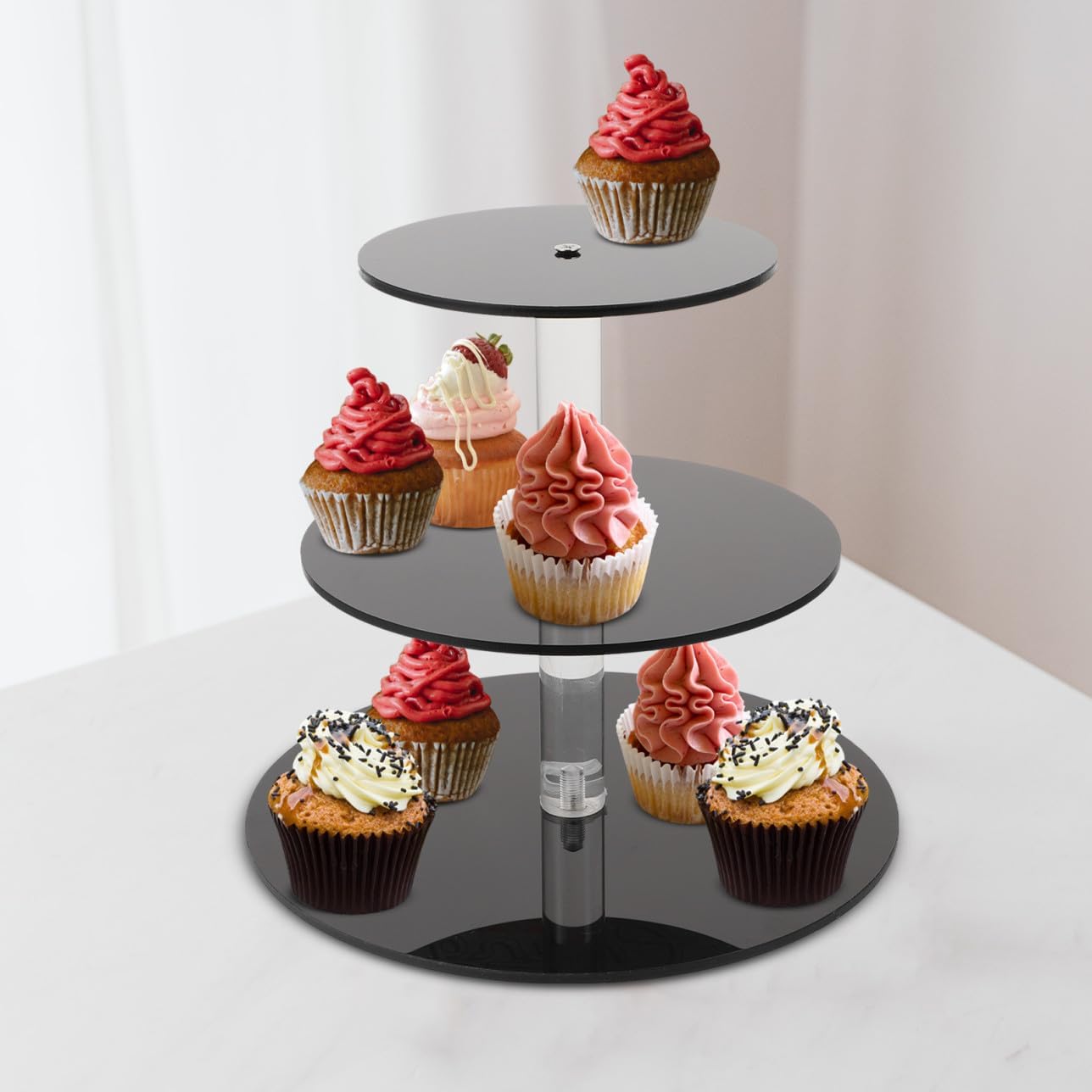Luxshiny 1Set Dessert Display Stand Cake Rack for Weddings Parties Home Decoration Versatile Cupcake Holder for Sweets Fruits Snacks Design