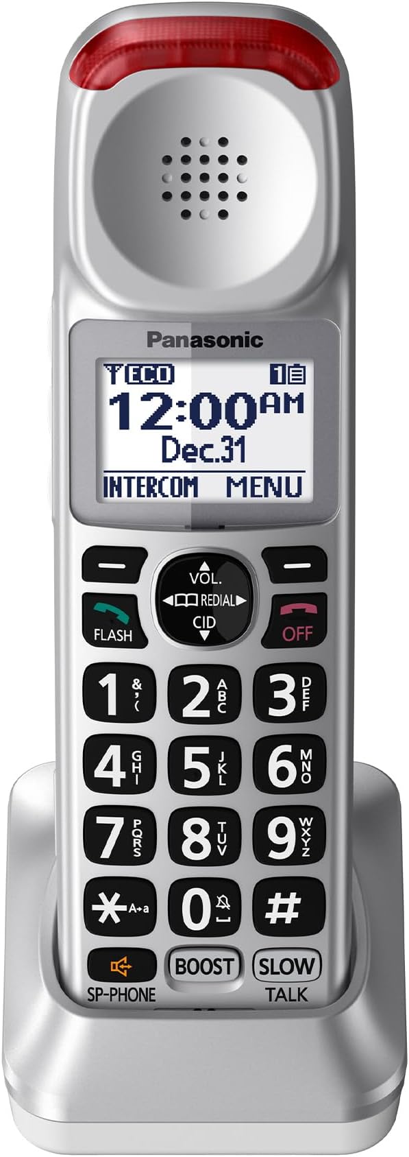 New DECT 6.0 Cordless Phone Handset Accessory Talking Caller ID Compatible with KX-TGM450S Series Cordless Phone Systems - KX-TGMA45S (Silver)