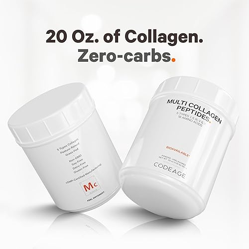 Miniatura 5 de Codeage Cápsulas de proteína de colágeno múltiple y péptidos en polvo + paquete multivitamínico diario para mujeres, más de 25 multivitaminas y
