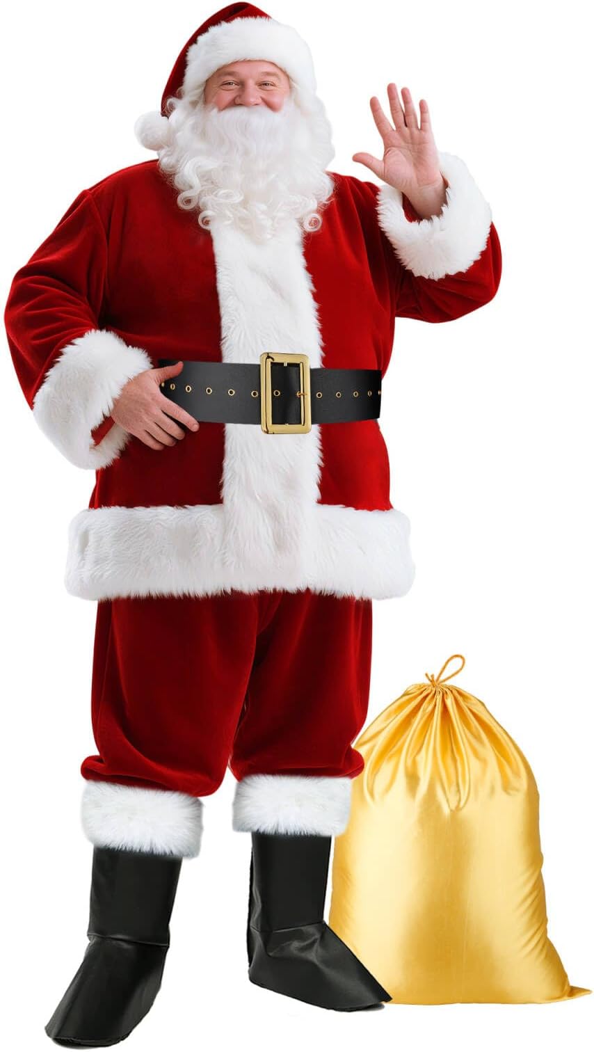 Santa Claus Costume for Men Santa Costume Santa Suit Adults Men Santa Outfit