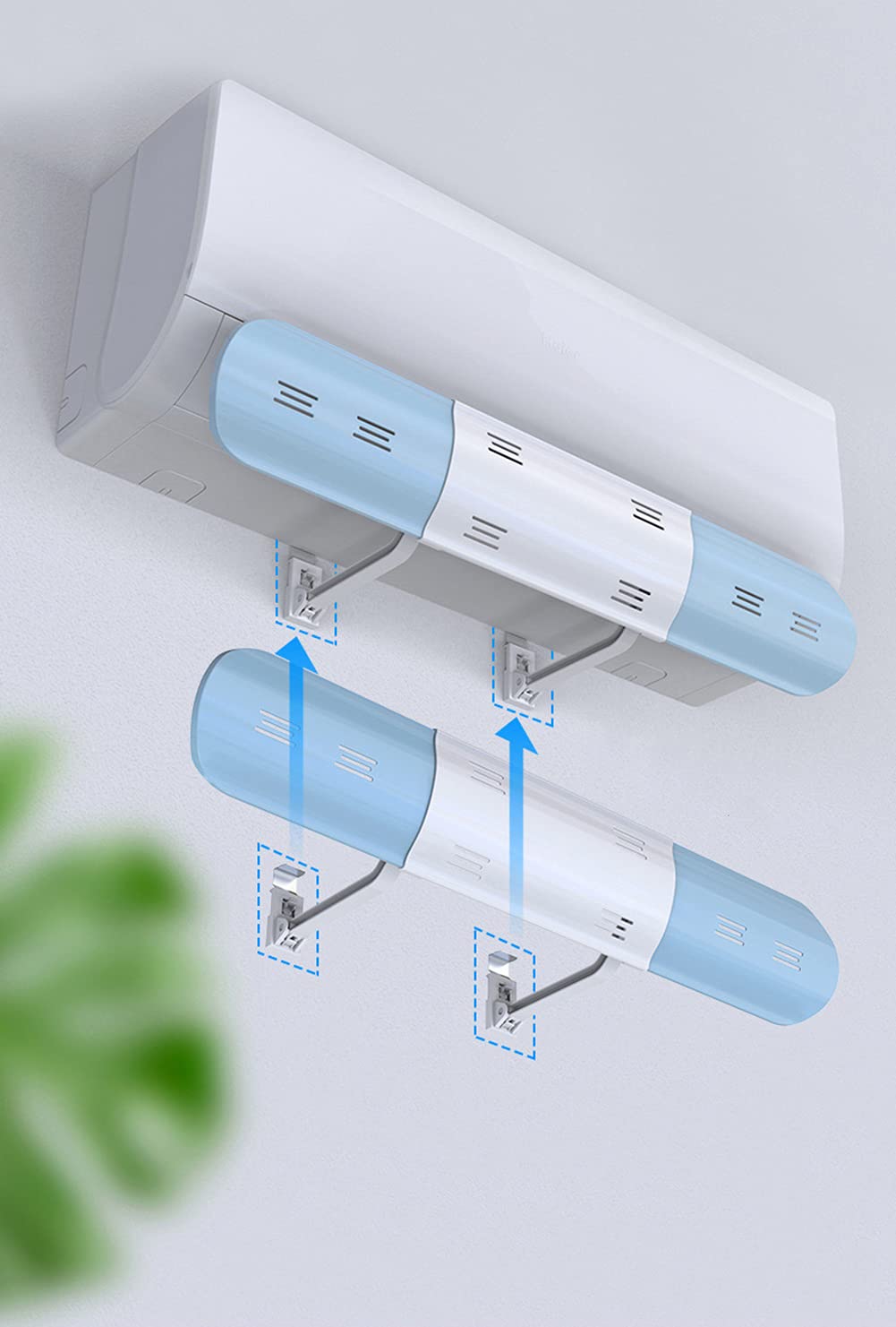 Deflettore Aria Condizionata Retrattile, Deflettore Soffiante Anti-Dritto Deflettore Design Poroso Materiale ABS Fissato A Parete Regolabile