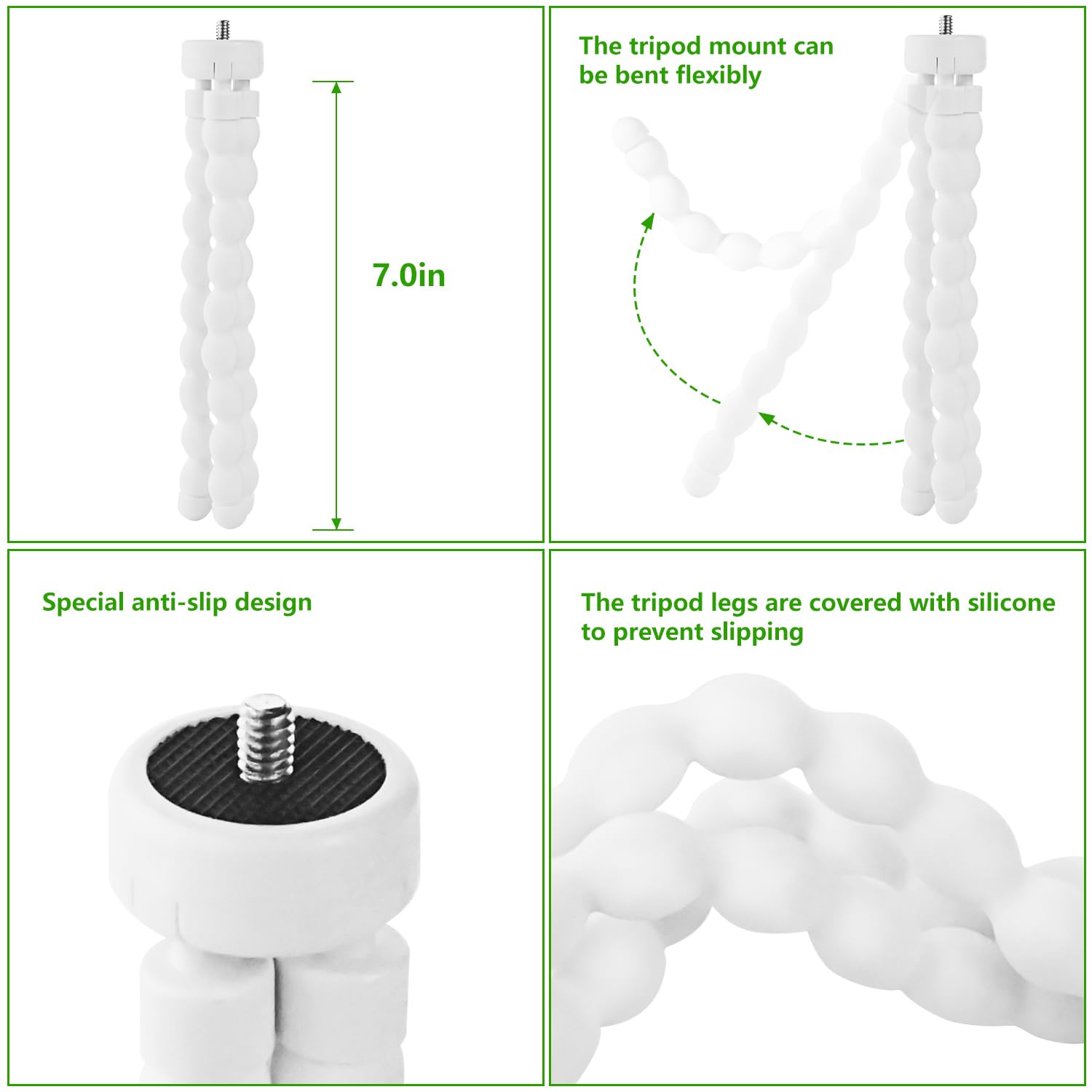 Soporte flexible para monitor de bebé compatible con Nanit Pro Smart Baby Monitor y Flex Stand Baby Monitor, trípode para cámara de bebé, ángulo de visión perfecto sin herramientas ni daños en la