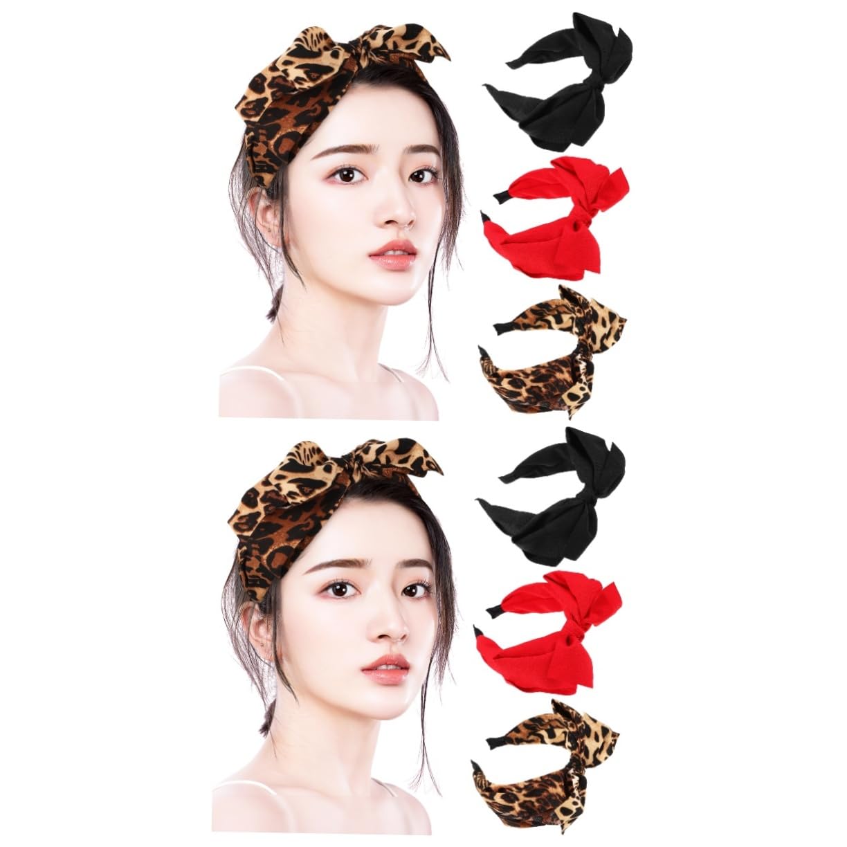 Didiseaon 6 Piezas Diadema Con Lazo Diadema De Escenario s Anudadas Para Niñas Retro Tiara De Boda Decoración De Boda Perder El Plastico Venda Costado