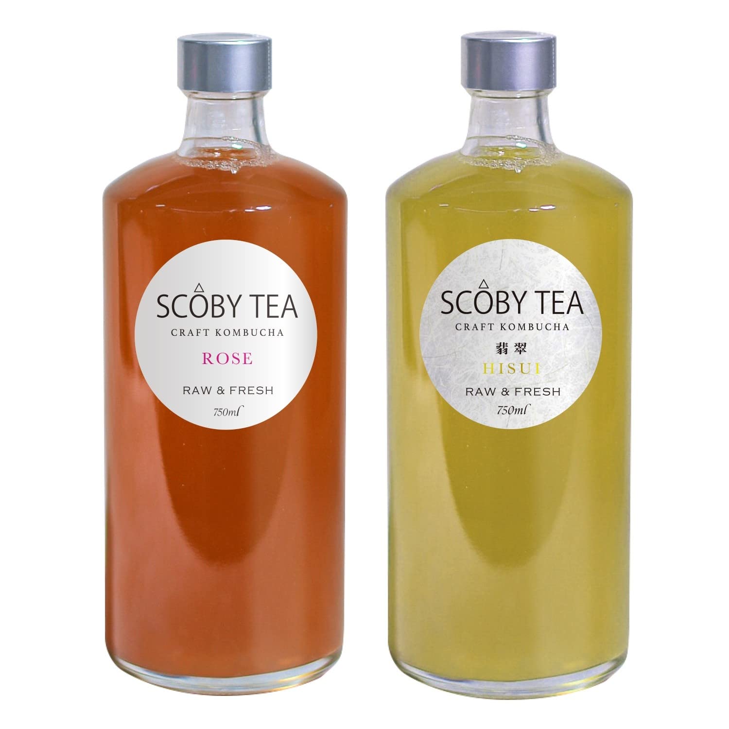 Amazon.co.jp: SCOBY TEA 生 コンブチャ ローズ＋翡翠 750ml 2本