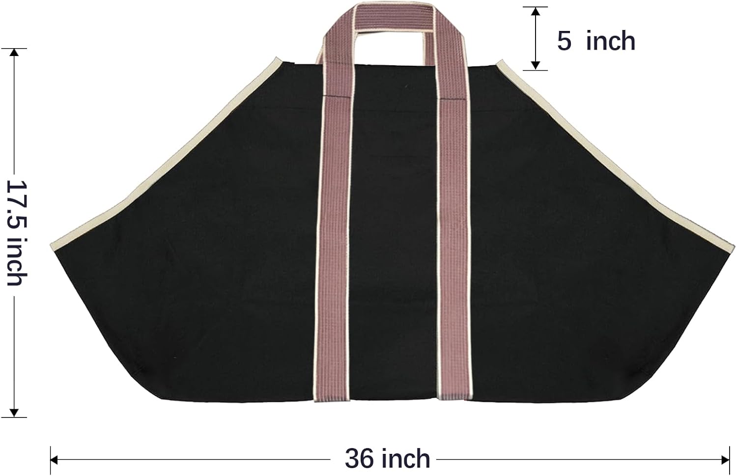 Amagabeli 17 Inch Fireplace Grate Bundle Firewood Carrier Log Tote Bag