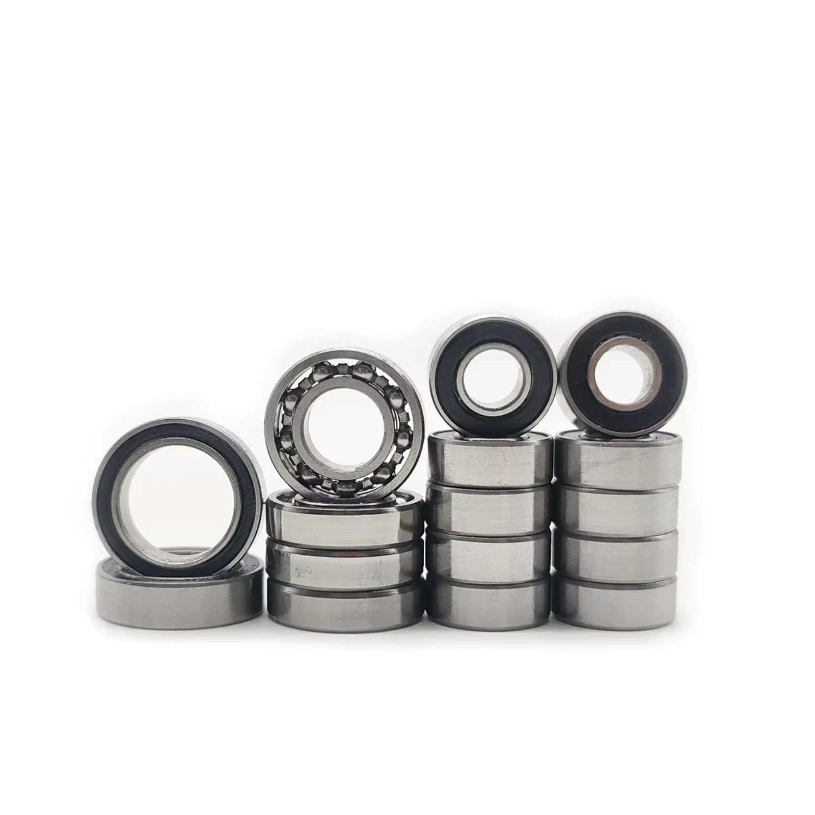 Für Axial Für SCX10 III AR45 1/10 16 Teiliges Kugellager Set Vorder Hinterachse Schwarz Gummigedichtet Gerade Achse Chassis RC Modell RC Lagerteile