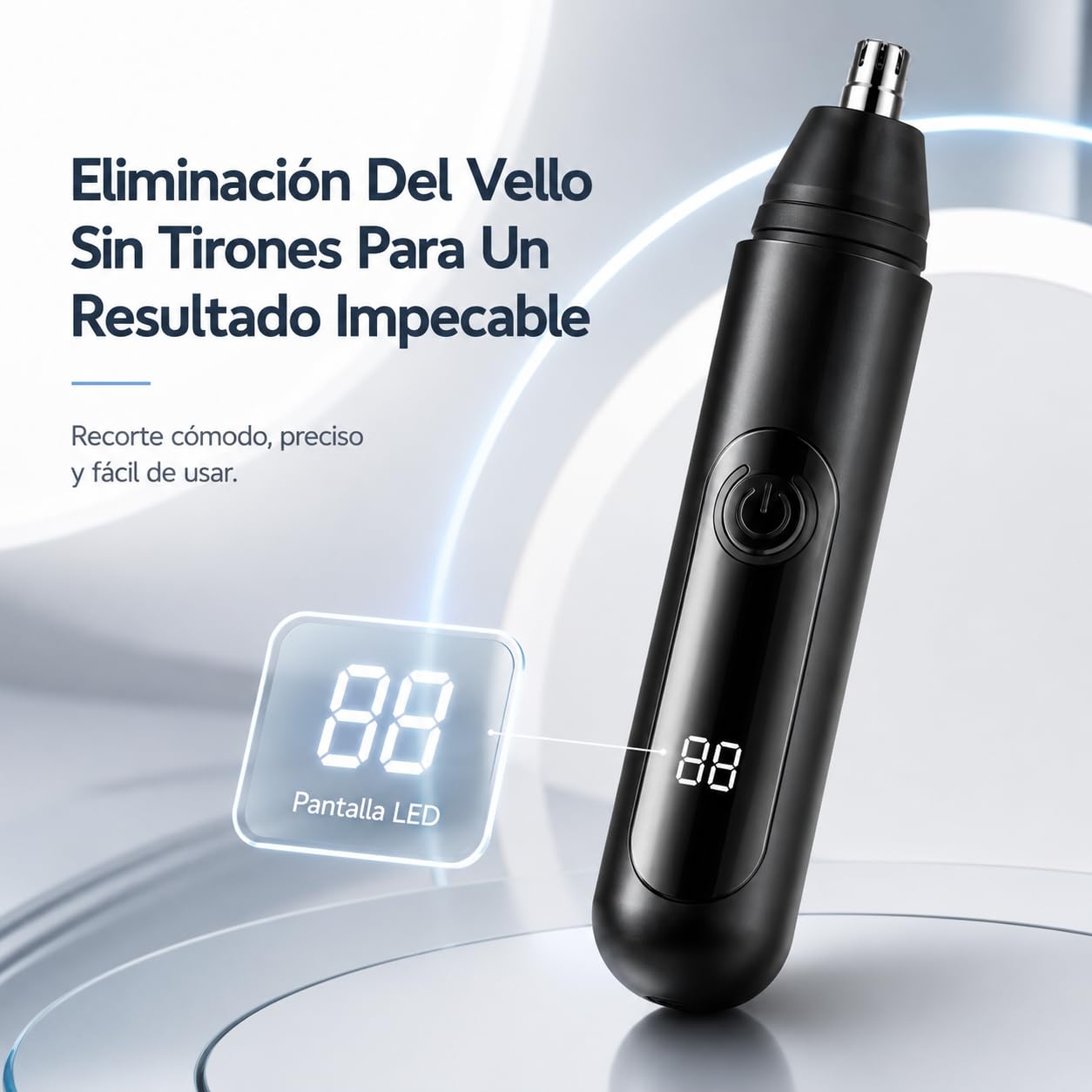 Recortadora de vello nasal para hombre Mr. Bold Pro- Nose Hair Trimmer for Men Con Cabezal Redondeado Para Recorte Suave Y Preciso