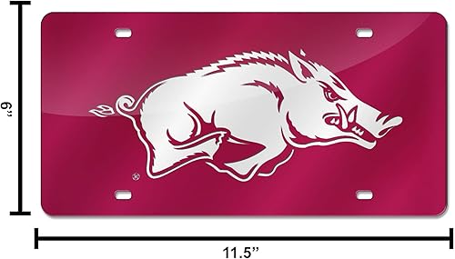 Miniatura 266 de Rico Industries Placa de matrícula de metal con incrustaciones láser de Florida Gators de la NCAA plateado,Alternativo,Negro -,Negro/Plata,Azul,azul