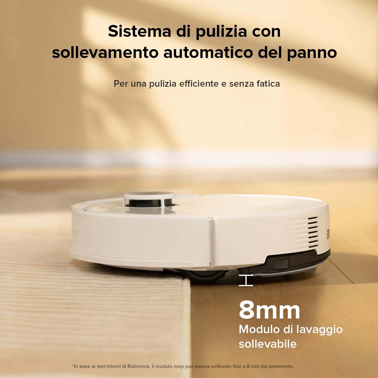 roborock Q10 S5 Robot Aspirapolvere, 10.000Pa, Panno Sollevabile, Pulizia VibraRise 2.0(3000 volte/min), Anti-groviglio, Evitamento degli Ostacoli, Strategie dei Tappeti, Controllo APP, Bianco