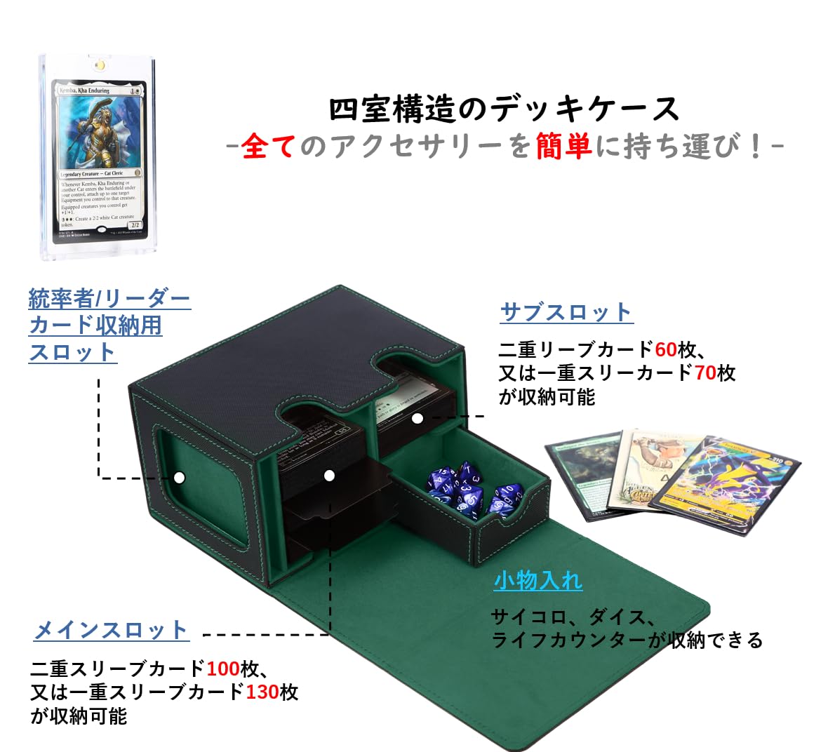 Amazon.co.jp: Venssu デッキケース トレカケース カードディスプレイ