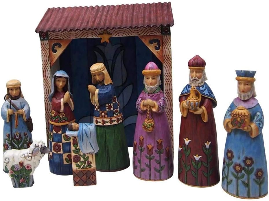 Heartwood Creek Nativity Set 9 Piece Set