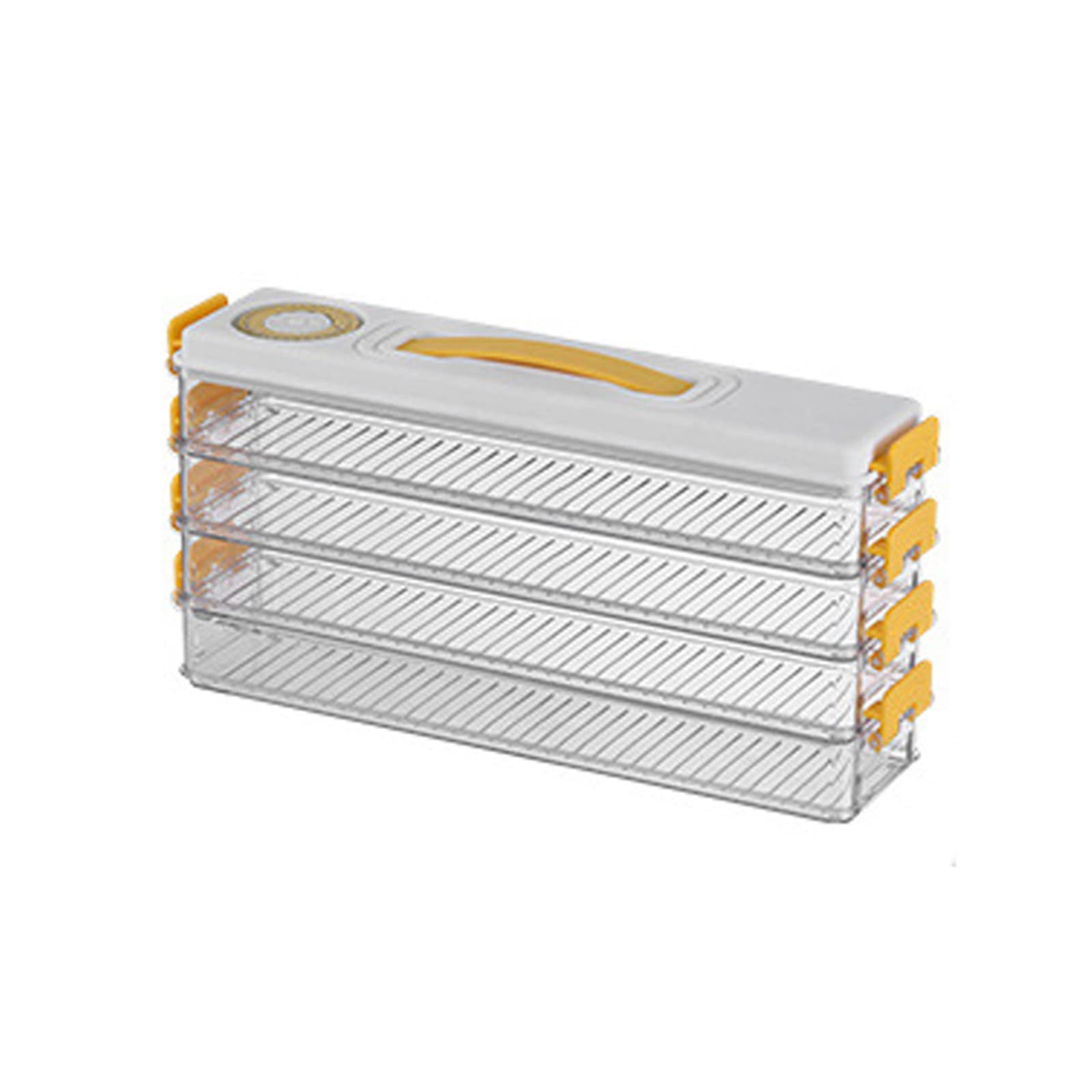 YWLUUOO Saver Containers for Refrigerator Dumplings Storage Box with Handle Time Kitchen Stackable Freezer Fridge Organizer Kitchen Storage Box Large
